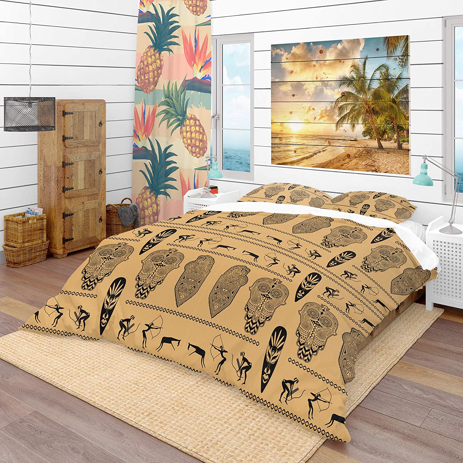 Decorative Pattern' Tropical Duvet Cover Set : Home & Kitchen