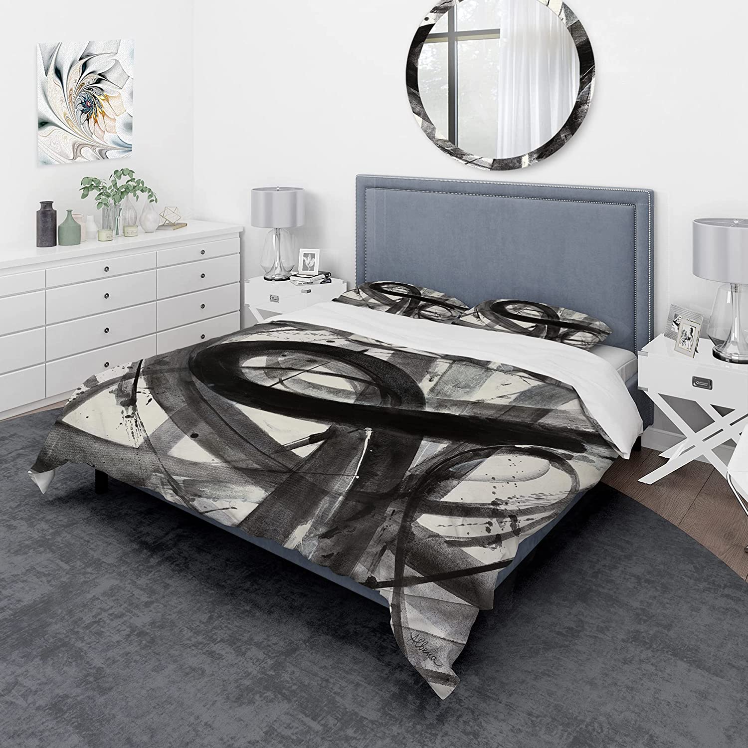 Price:$109.78 'Minimalistic Roller III' Geometric Duvet Cover Set : Home & Kitchen