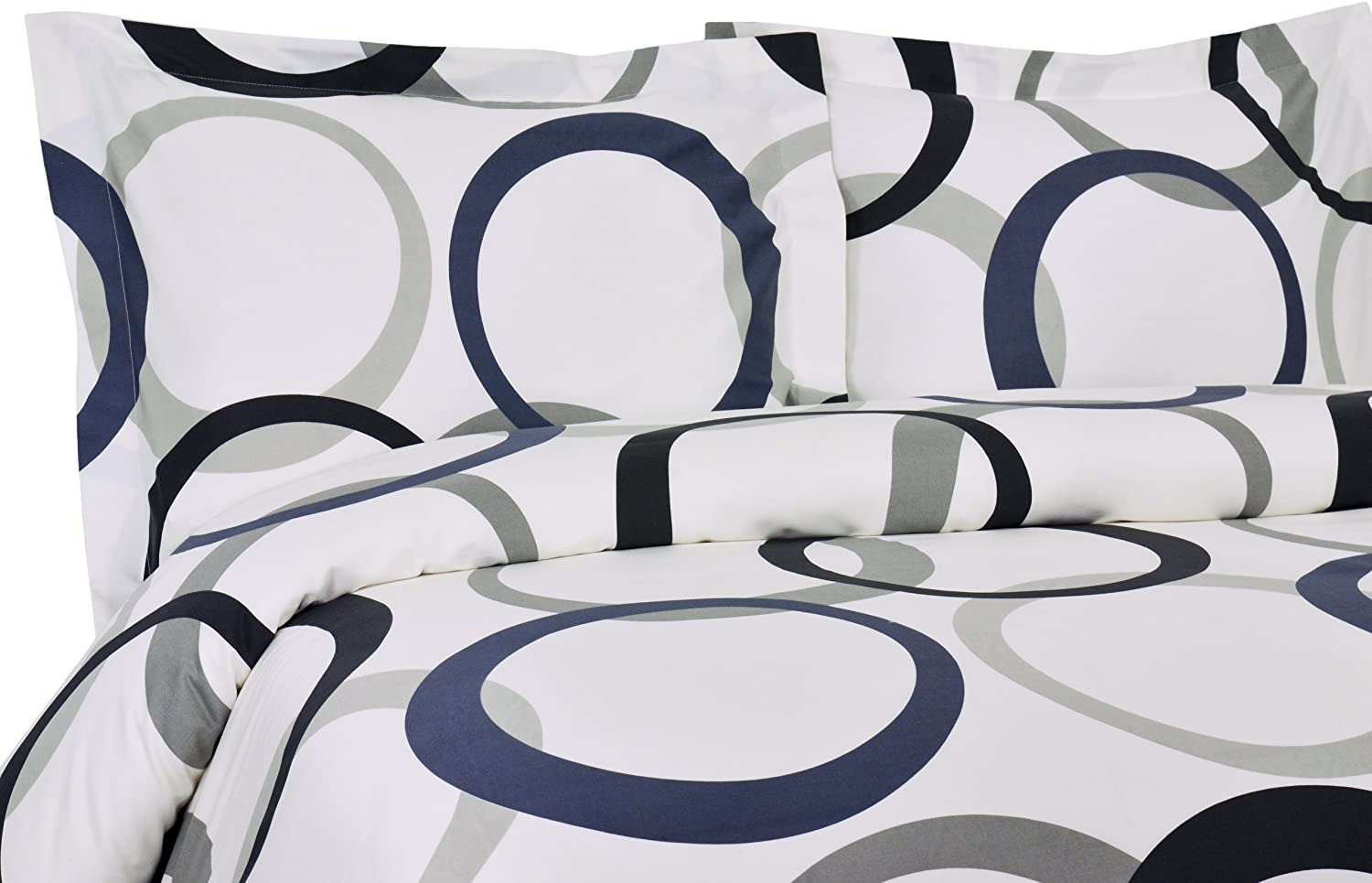 Price:$19.87 Home Collection Infinity Print Luxurious Microfiber 2-Piece Duvet/Sham Set, Twin Size, Black/Grey : Home & Kitchen