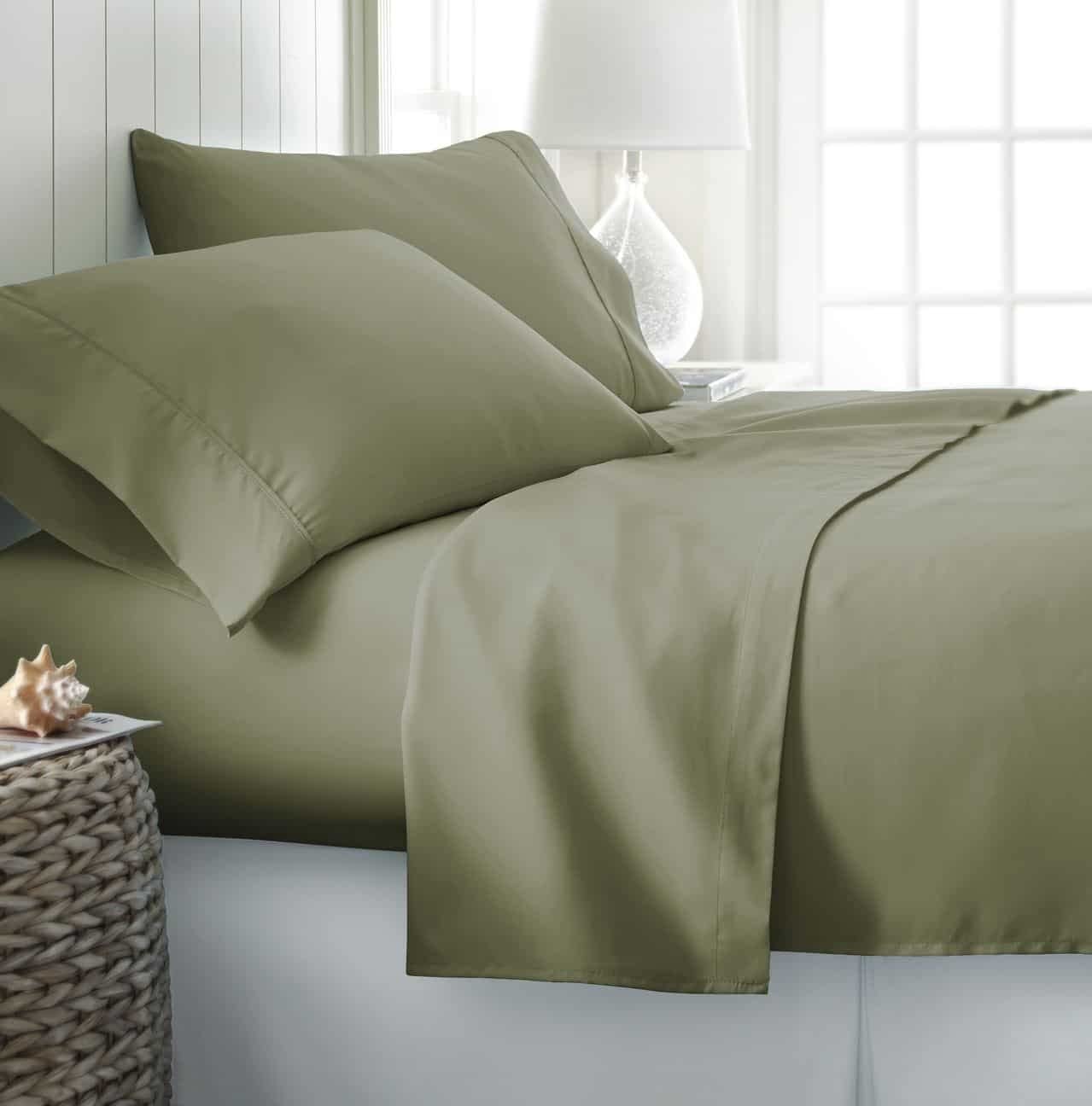 Price:$27.38 Soft Ultra Soft 4 Piece Bed Sheet Set, California King, Sage : Home & Kitchen