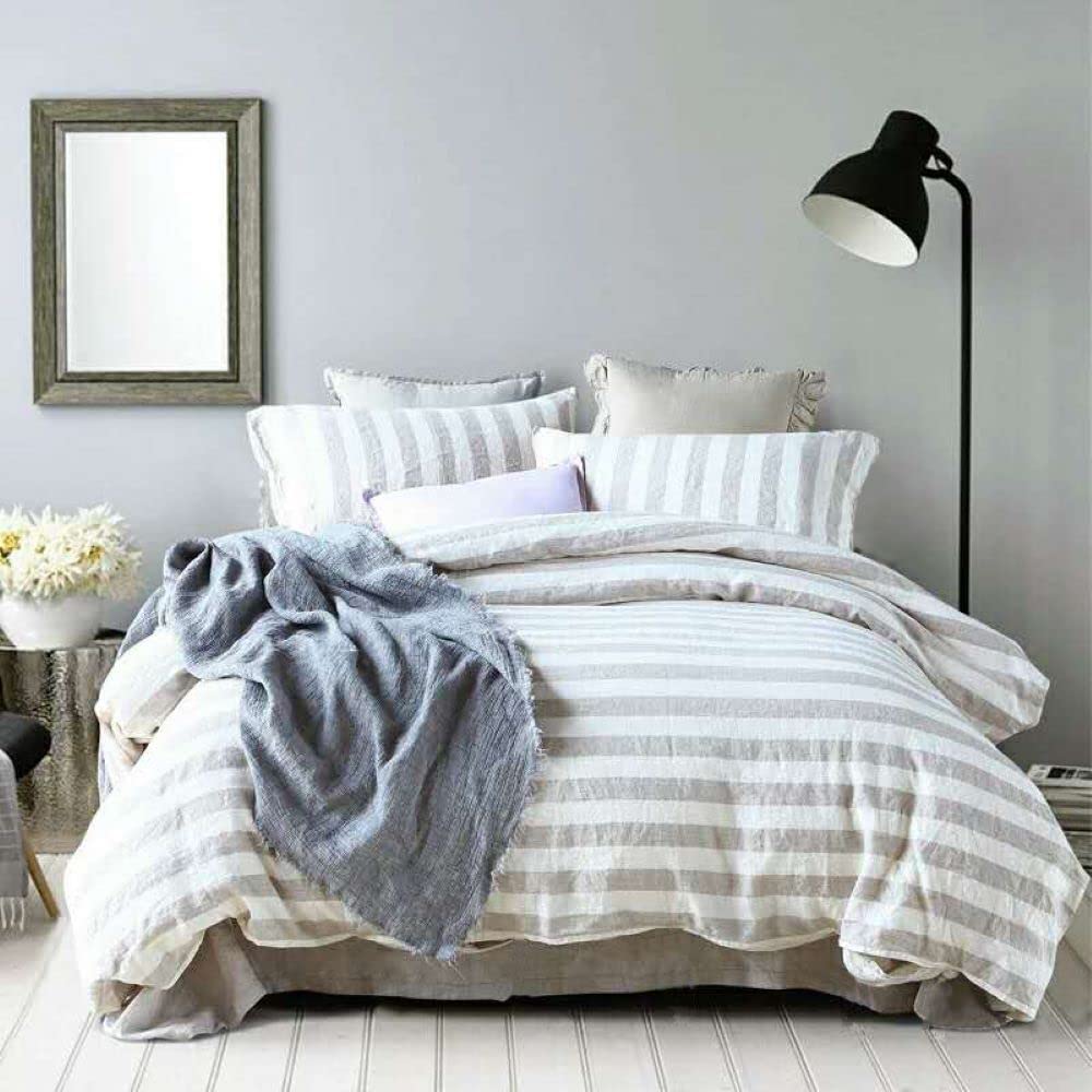 Price:$339.98 Linen Duvet Cover Set and Linen Sheet Set Bundle Set King Size : Home & Kitchen
