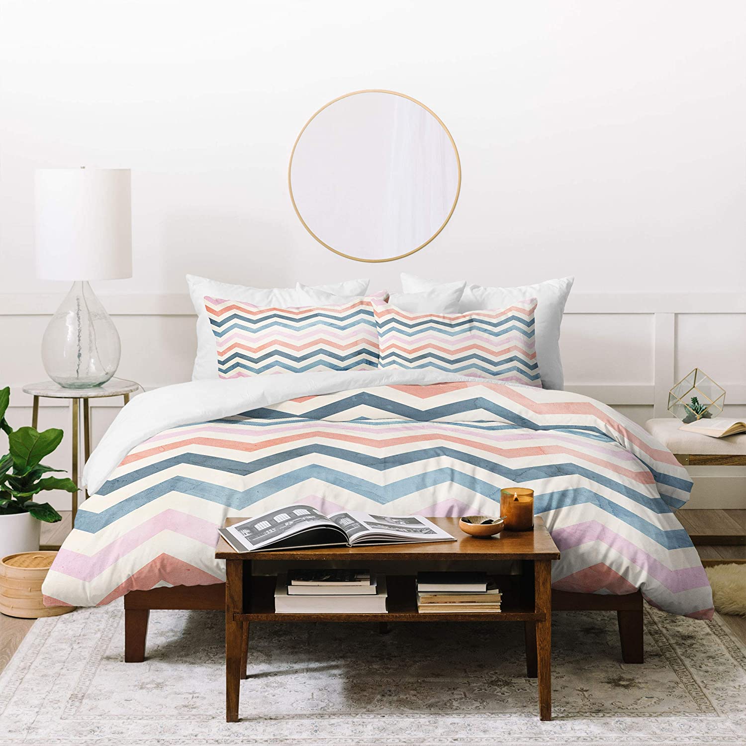 Price:$179.00 Emanuela Carratoni Boho Chevron Duvet Cover Set, 104" x 88", Pillowcases: 40" x 20”, Multi : Home & Kitchen