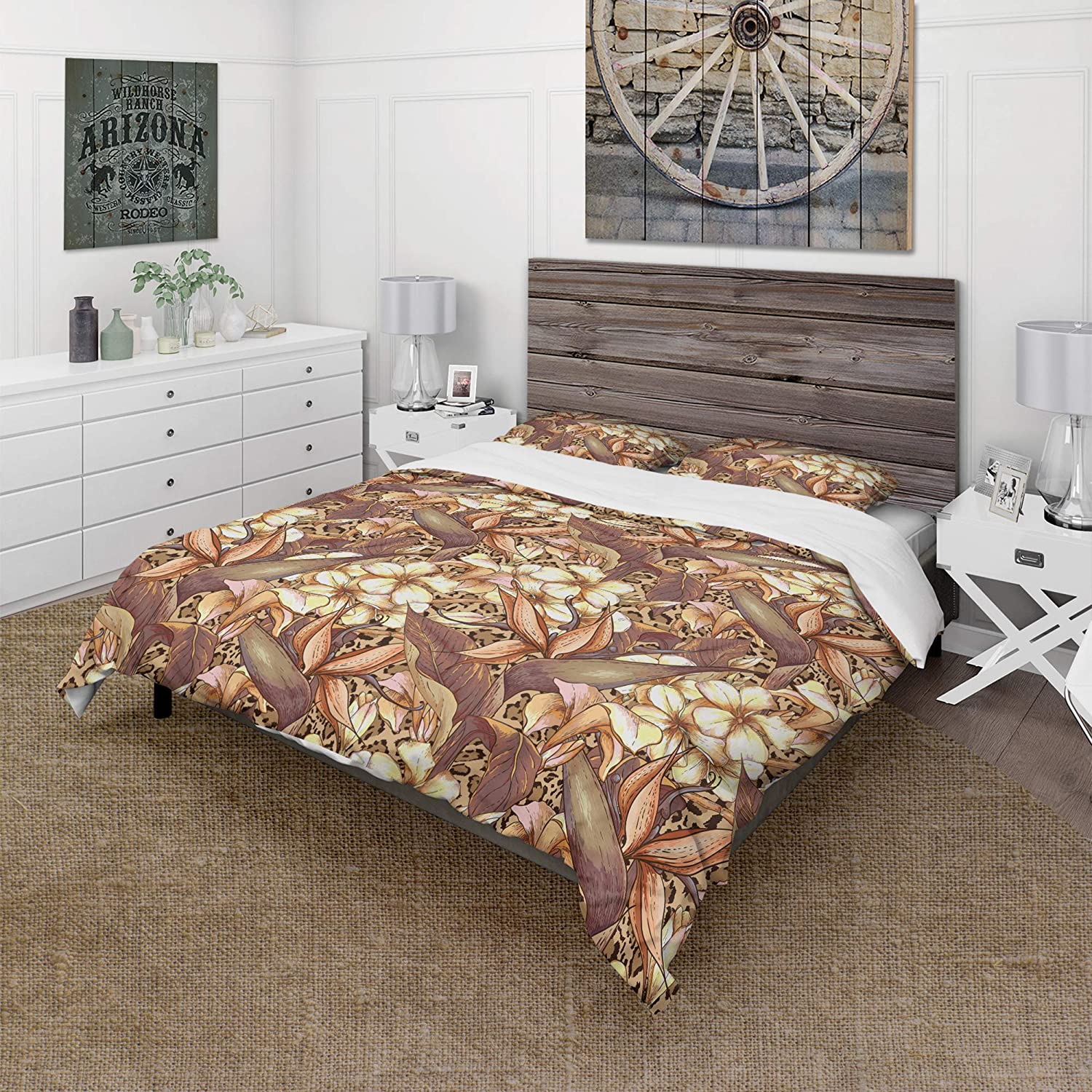 Price:$120.04 with Exotic Flowers' Tropical Duvet Cover Set : Home & Kitchen