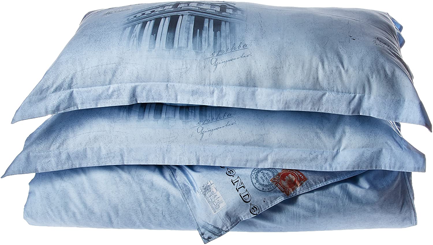 Price:$129.00 Mela DM496K 6-Piece Novelty Bedding Duvet Cover Set, King, London, Off-White : Everything Else