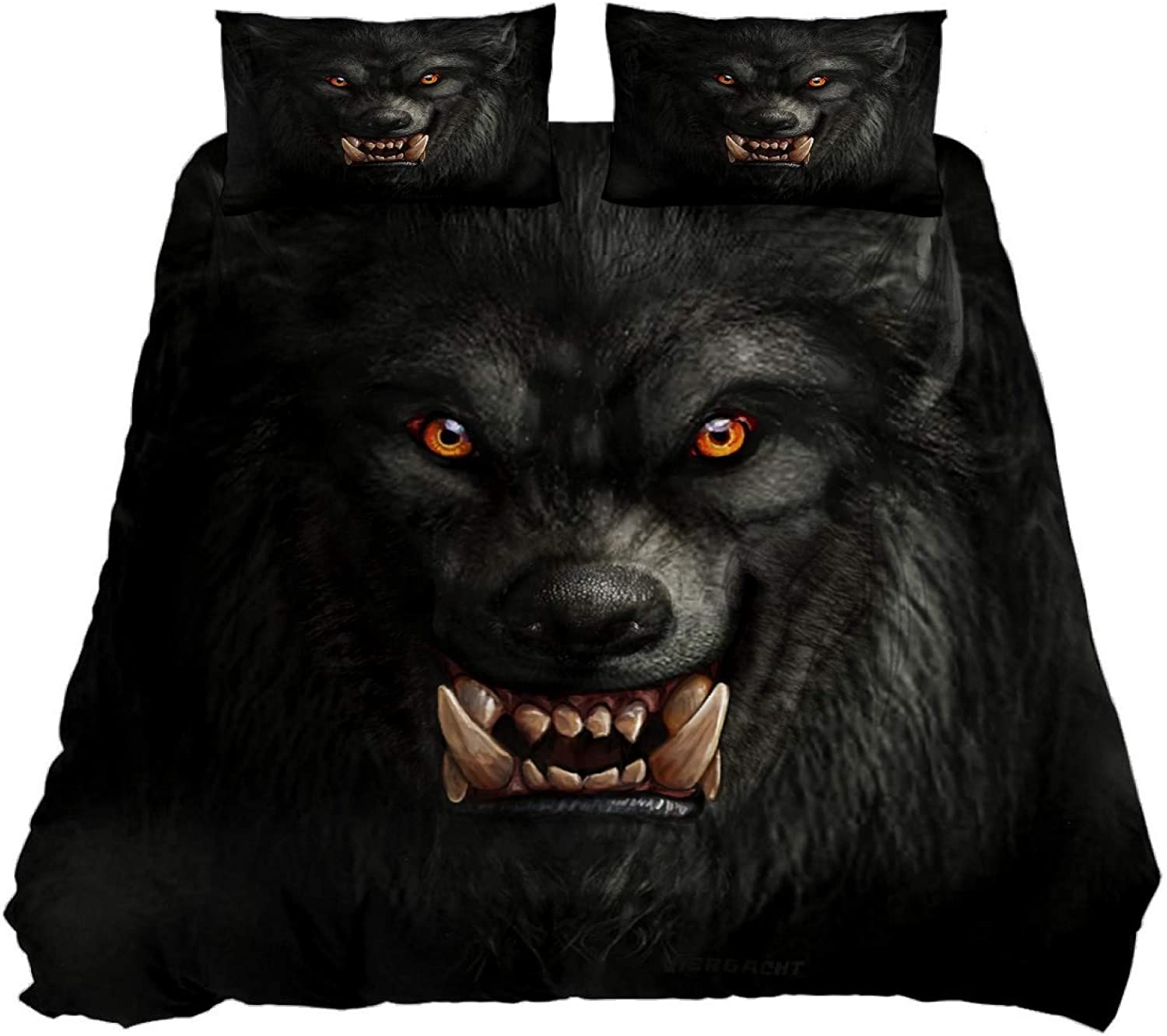 Price:$65.55 Cover Set Bedding Werewolf Creature Monster Lightweight Print Comforter Cover Design，Soft Fade Resistant Microfiber 3Piece Bed Set (1Quilt and 2Pillow Shams) : Home & Kitchen