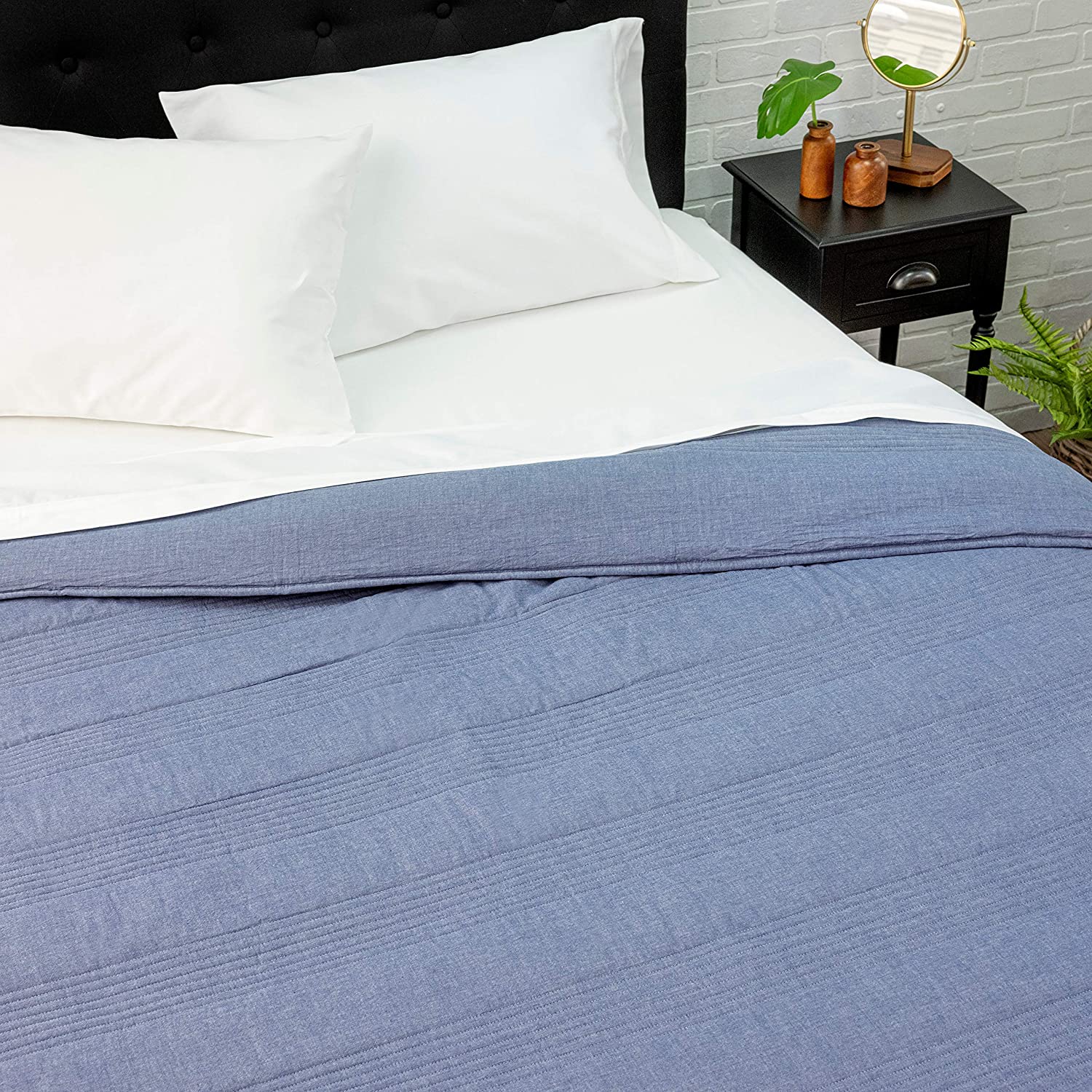 Price:$144.48 Set (Queen Size) + Landon Quilt (96" x 96") | 300 Thread Count Cotton Tencel Lyocell Sateen 4 Piece Set | Modern Reversible Oversize Quilt by Welhome : Home & Kitchen