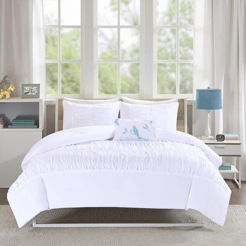 Price:$21.50 Mirimar Duvet Cover Set, Twin/Twin X-Large, White : Home & Kitchen