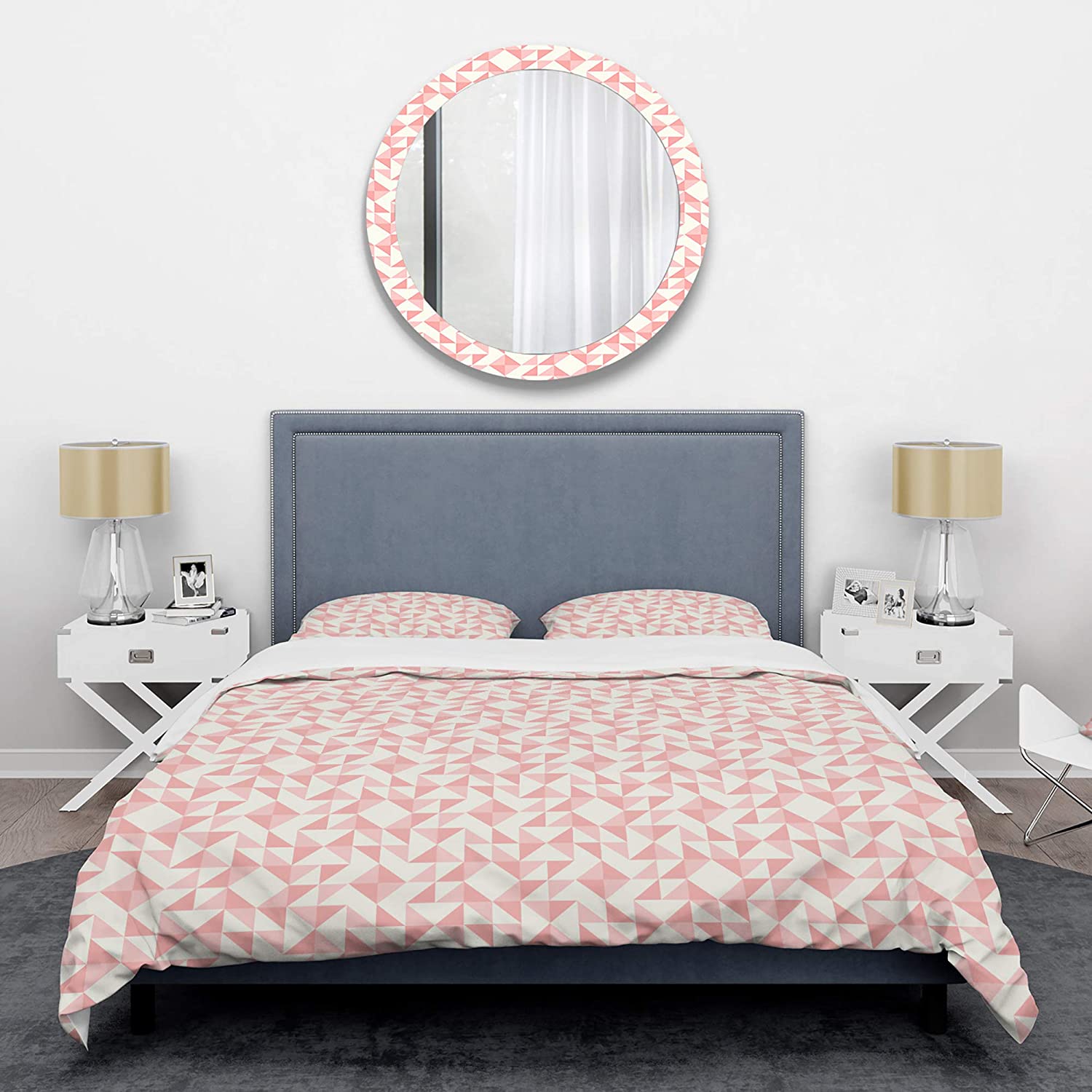 Geometric Pattern, Patchwork Quilting' Mid-Century Modern Duvet Cover Set : Home & Kitchen