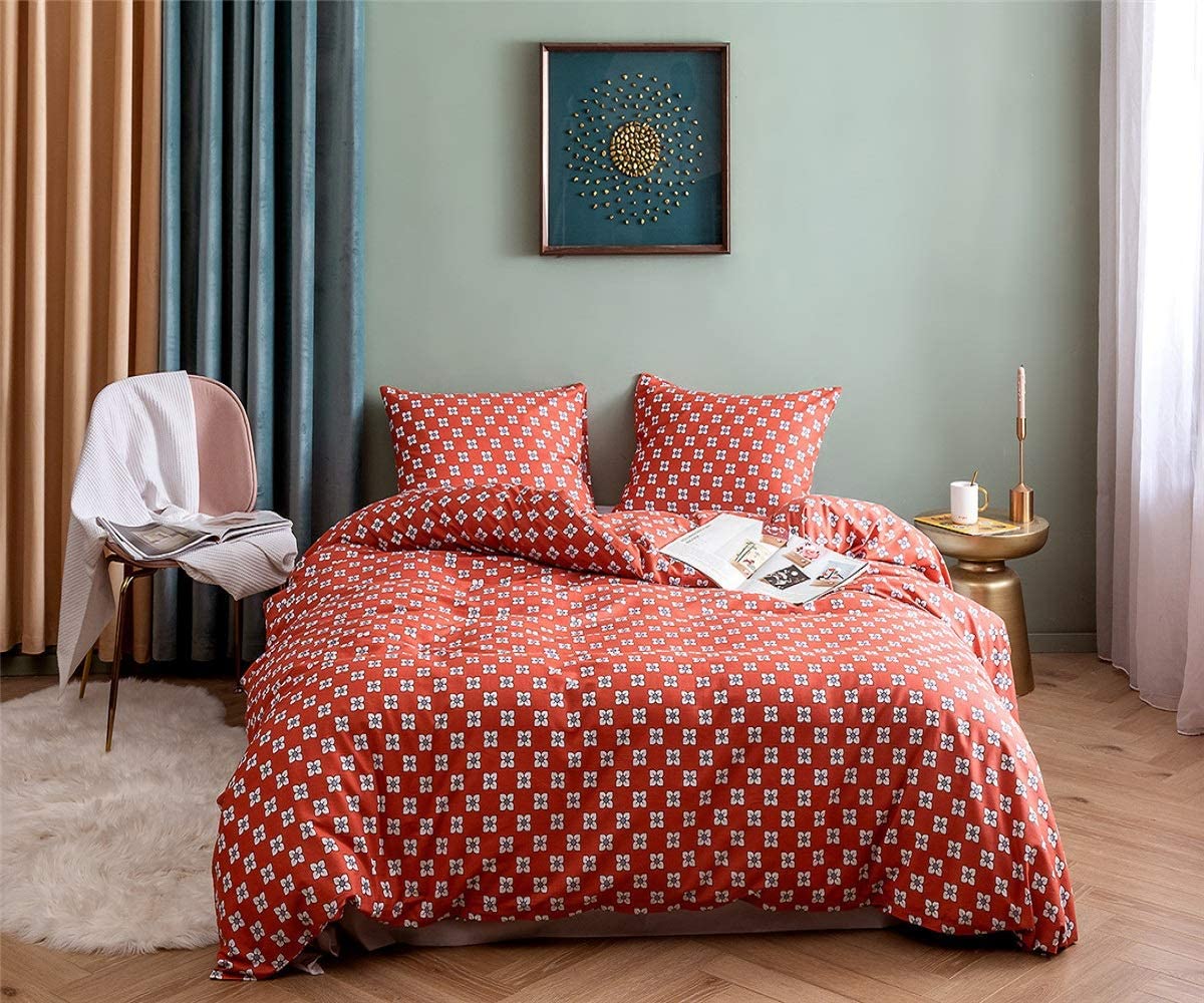 Price:$29.00 Vintage Duvet Cover Twin XLSoft 100% Cotton Garden Flower Pattern Bedding Quilt Cover Set with Zipper Closure : Home & Kitchen