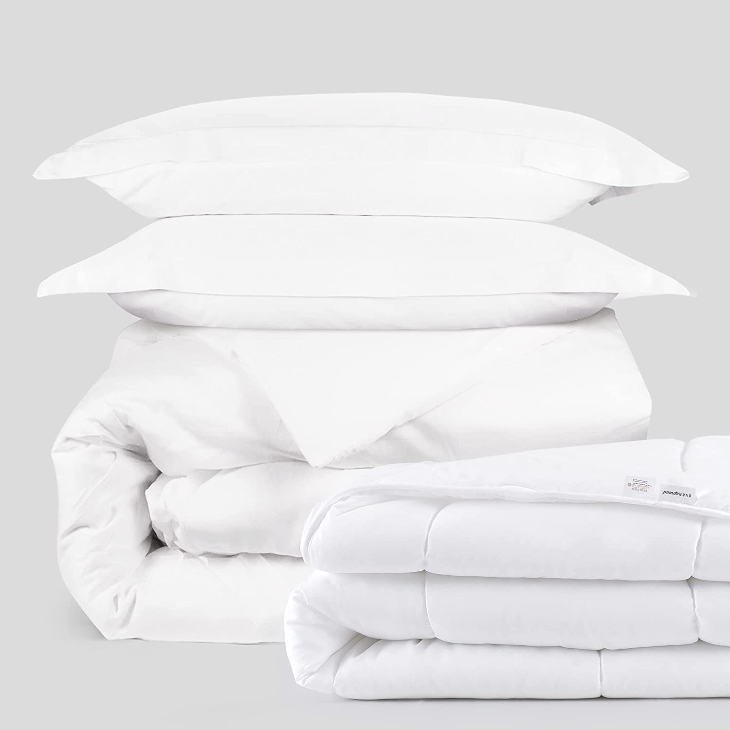 Price:$61.99 Perfect Duvet Bundle - 3 Piece Duvet Set (Queen, White) & Microfiber Shell Comforter (Queen) : Home & Kitchen