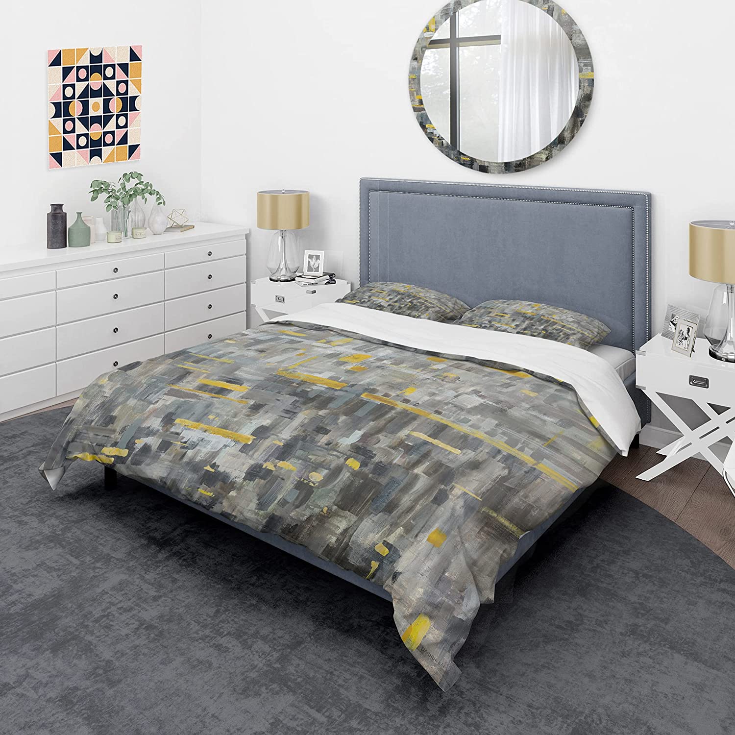 Price:$85.76 'Glam Gold Reflection' Glam Duvet Cover Set : Home & Kitchen