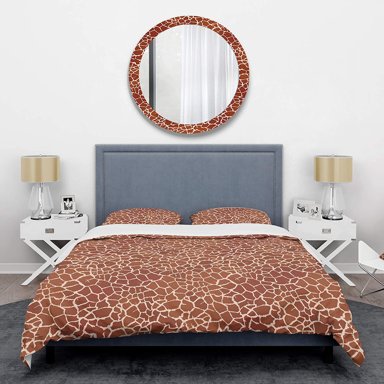 Price:$85.76 'Leopard Fur Safari I' Mid-Century Modern Duvet Cover Set : Home & Kitchen