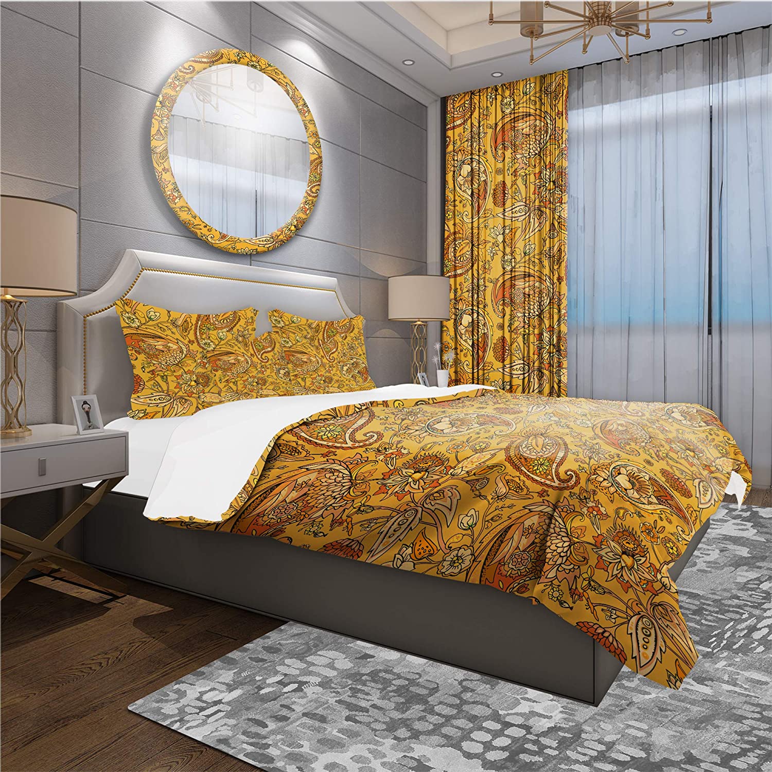 Price:$109.78 'Oriental Paisley Pattern' Designer Duvet Cover Set : Home & Kitchen