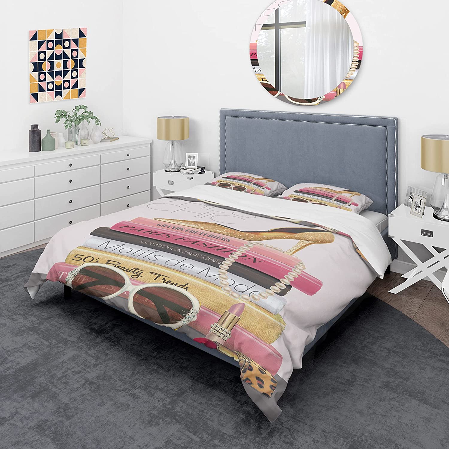 Price:$120.04 'Paris Style II Gold and Black Tres Chic' Glam Duvet Cover Set : Home & Kitchen