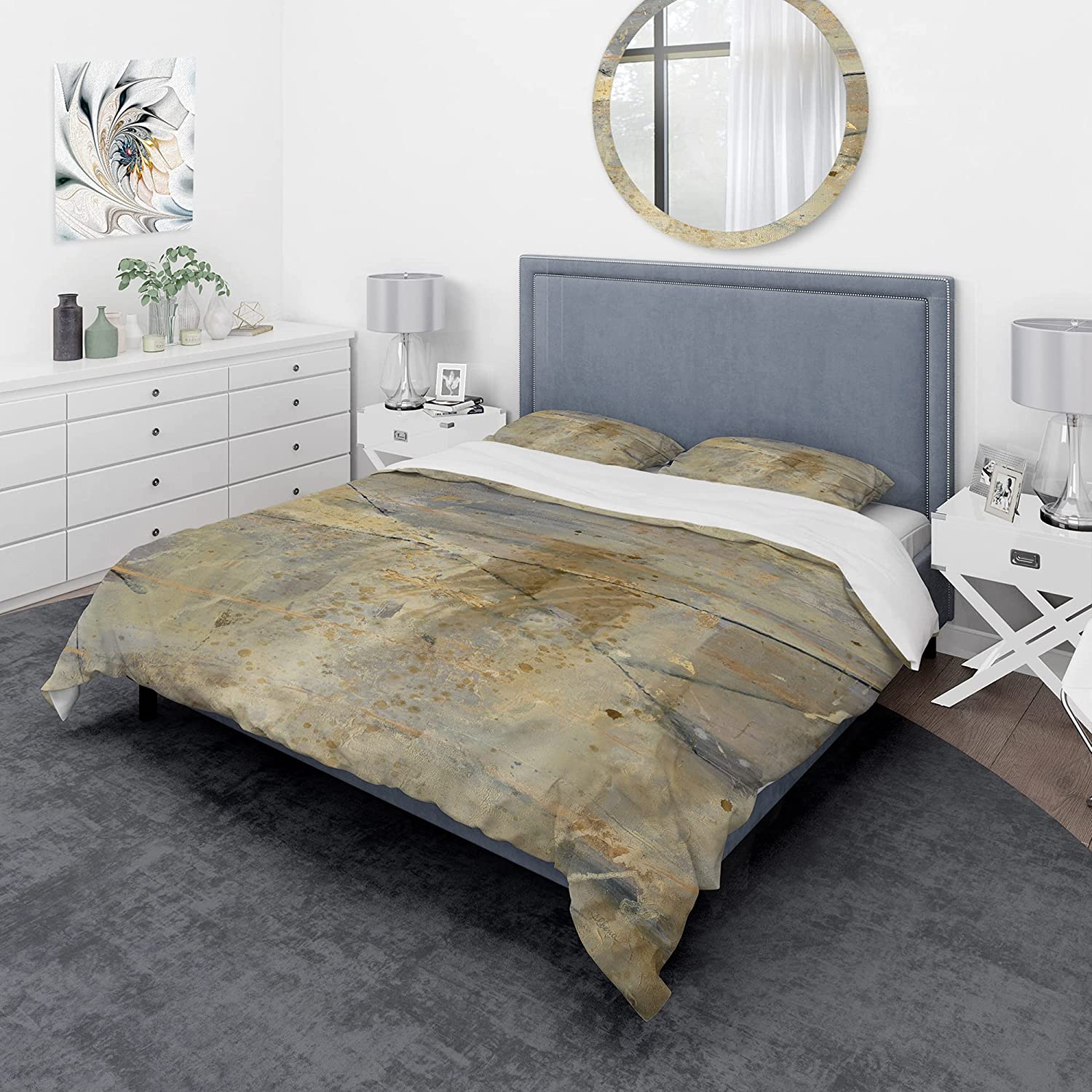 Price:$120.04 'Geometric Cream Block I' Geometric Duvet Cover Set : Home & Kitchen