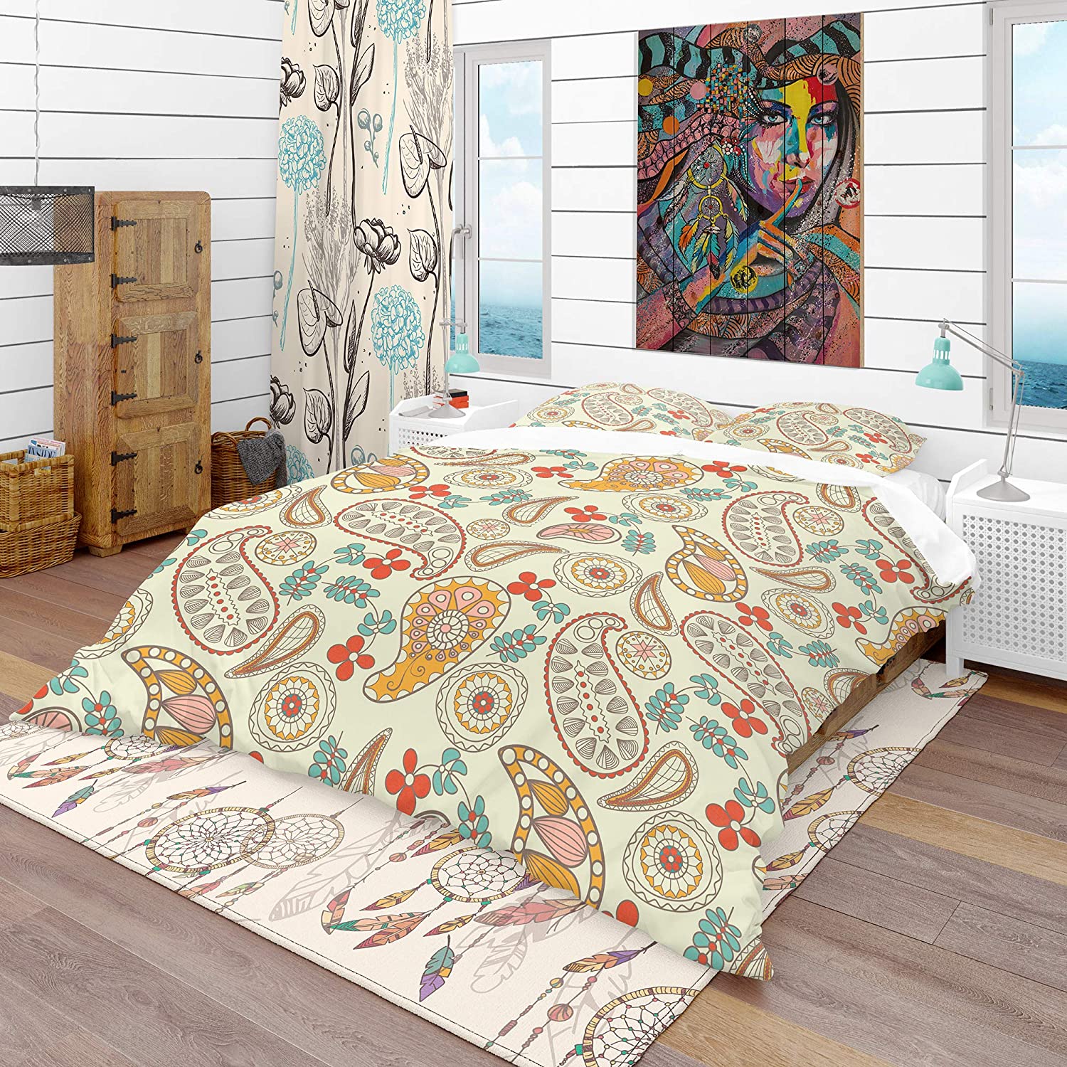 Pattern' Vintage Duvet Cover Set : Home & Kitchen