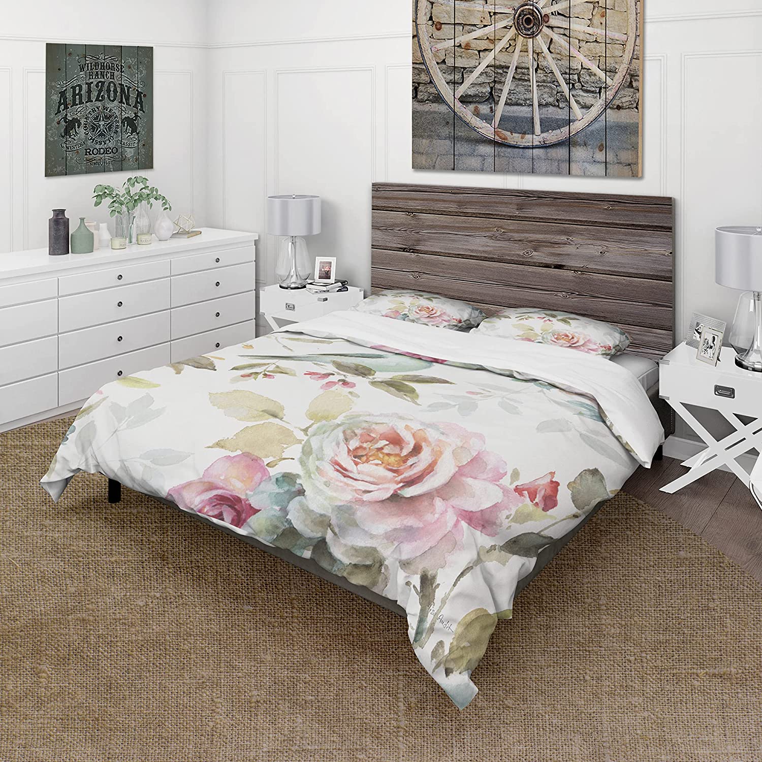 Price:$85.76 'Beautiful Bird Romance II' Cottage Duvet Cover Set : Home & Kitchen