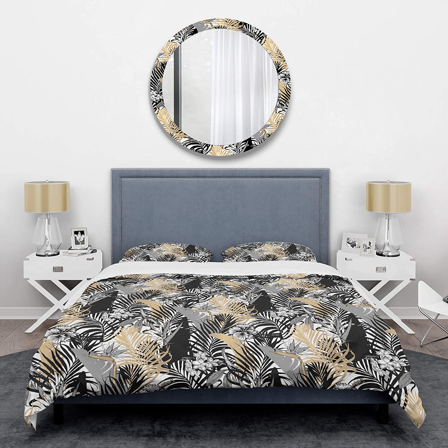 Price:$85.76 Foliage II' Mid-Century Modern Duvet Cover Set : Home & Kitchen
