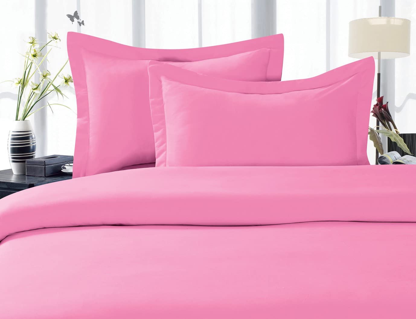 Price:$22.99 Linen Best, Softest, Coziest Duvet Cover Ever! 1500 Thread Count Egyptian Quality Luxury Super Soft Wrinkle Free 2-Piece Duvet Cover Set , Twin/Twin XL, Light Pink : Home & Kitchen