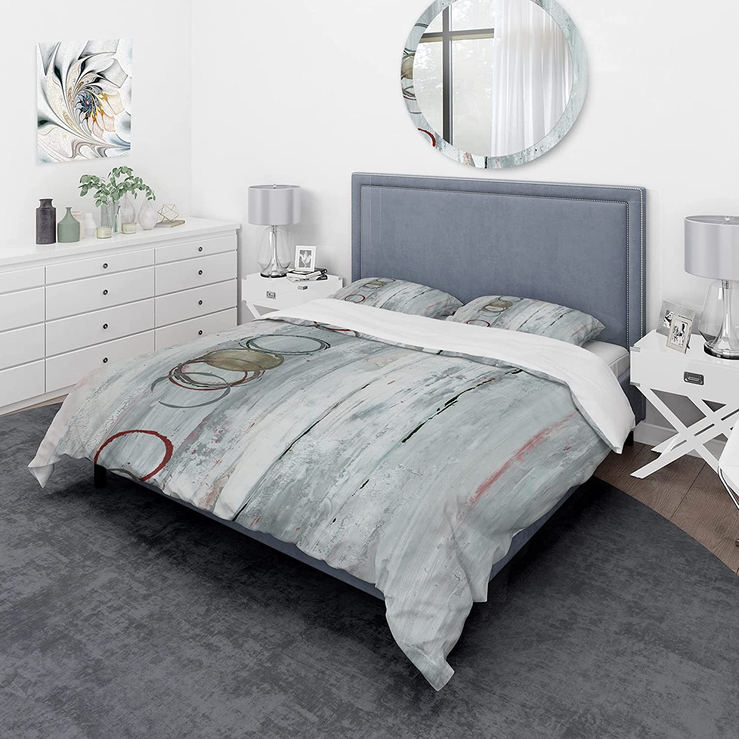 Price:$109.78 'Whitewashed Syrah' Geometric Duvet Cover Set : Home & Kitchen