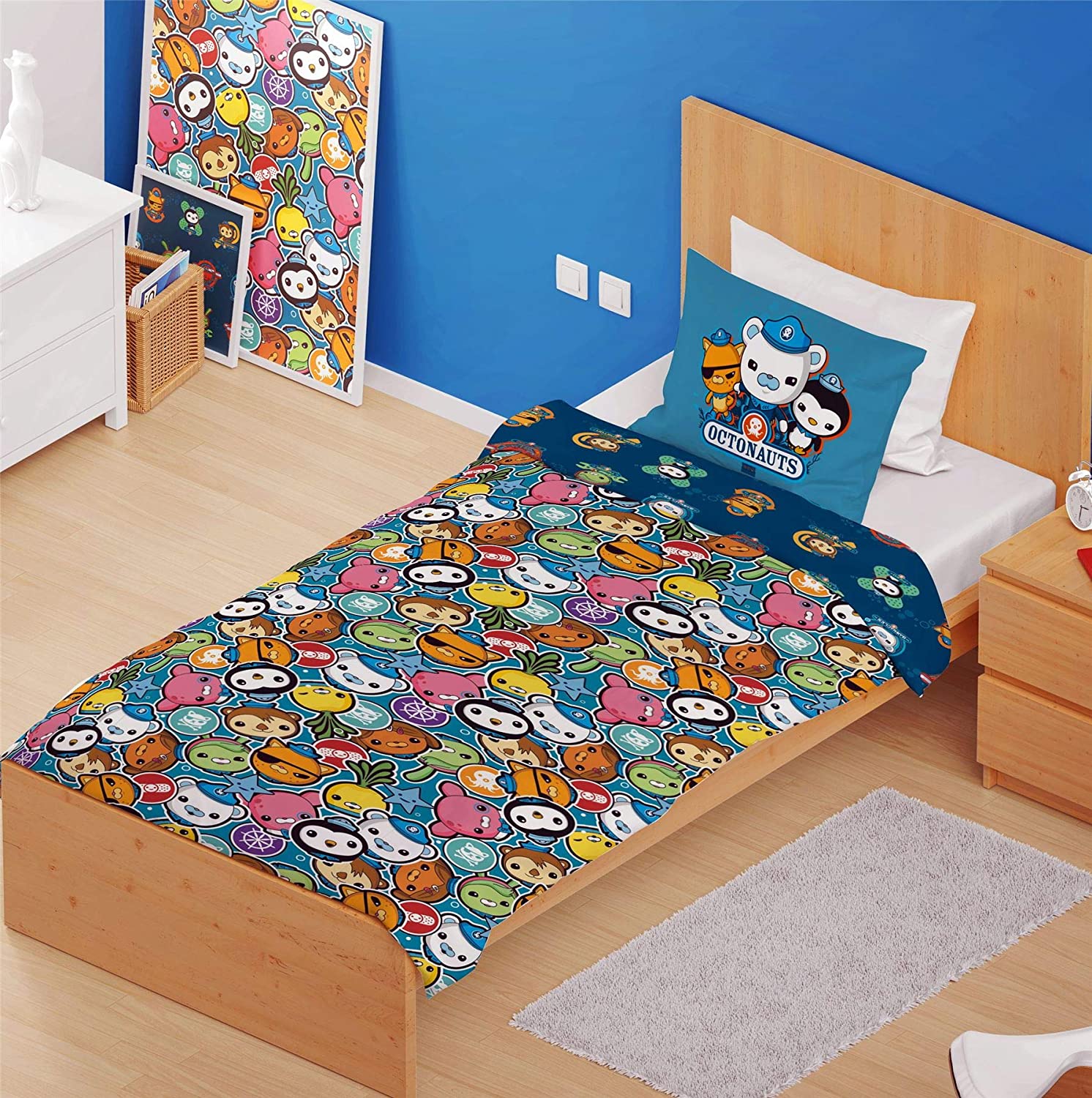 Price:$33.50 'Shark Mission' Single Panel Duvet Cover Reversible Bedding Set (Junior Cot Duvet Cover) : Home & Kitchen