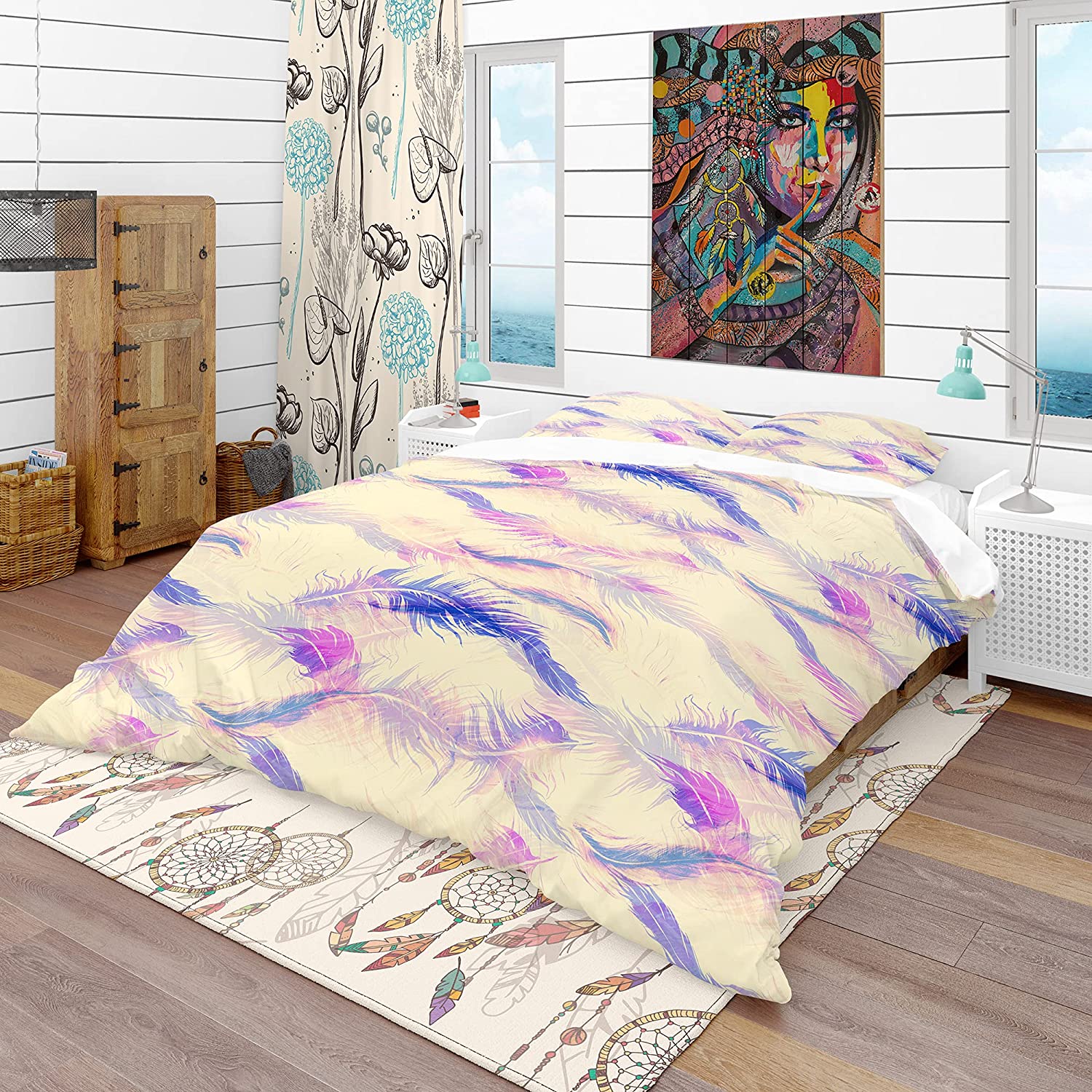 Price:$85.76 of Flying Bird Feathers' Southwestern Duvet Cover Set : Home & Kitchen
