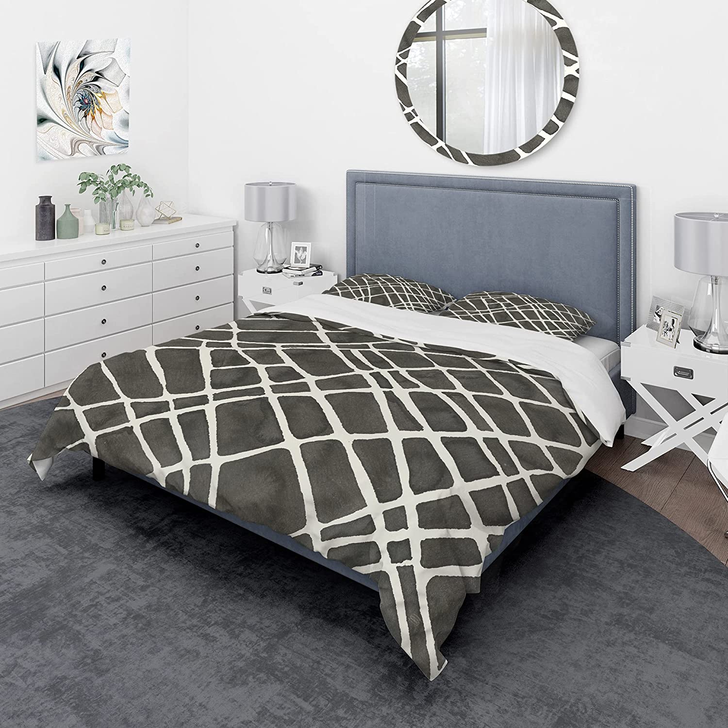 Price:$85.76 'Minimalist Graphics V' Geometric Duvet Cover Set : Home & Kitchen