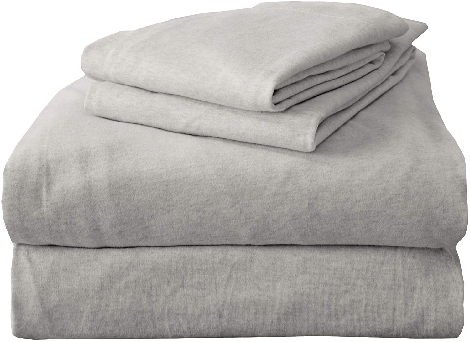 Price:$64.99 King Flannel Jersey Knit Sheets. All Season, Soft, Cozy T-Shirt Sheet Set. Cotton Blend Bed Sheets. Cozy Flex Collection (King, Light Grey) : Home & Kitchen