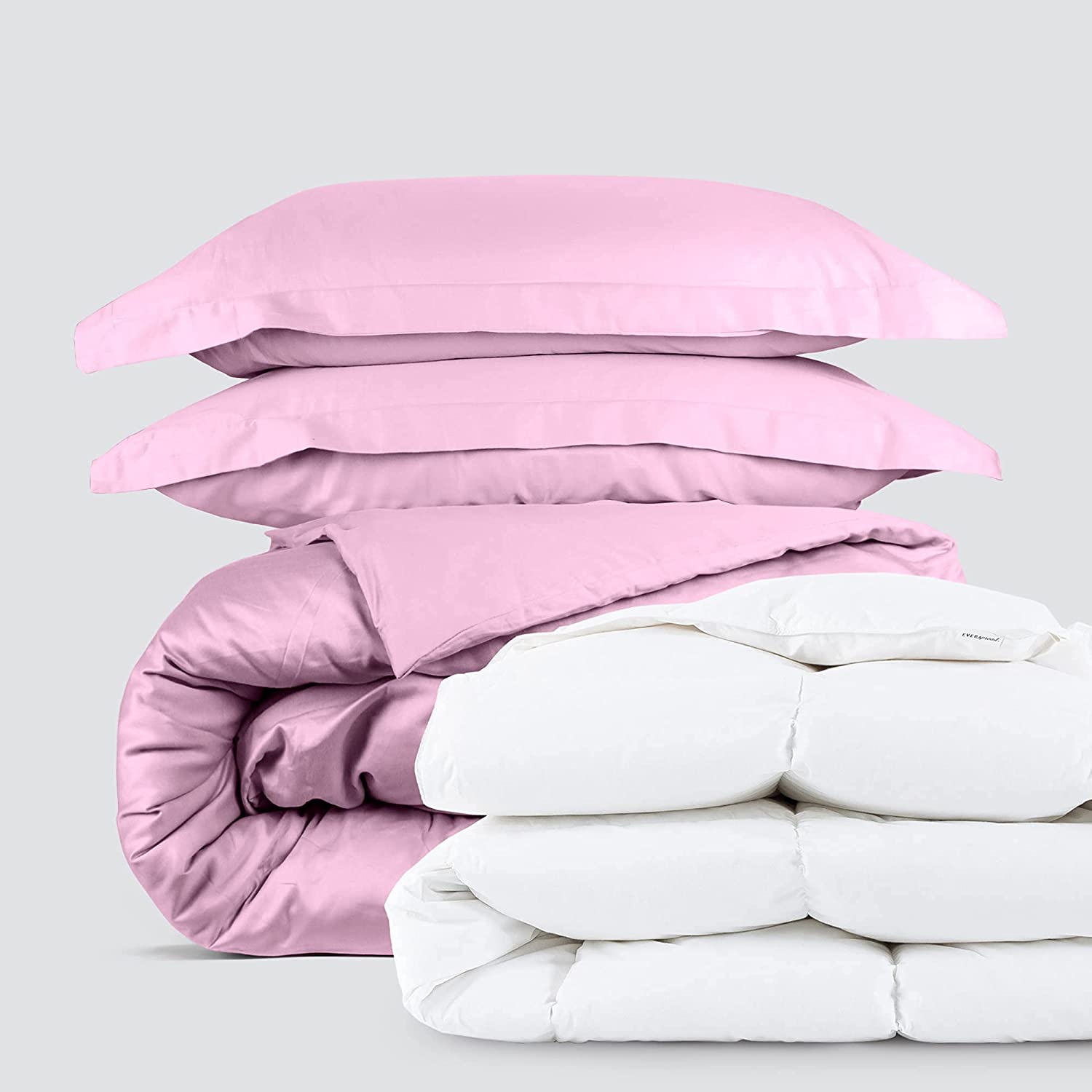 Price:$35.99 Ultimate Cotton Duvet Bundle - 3 Piece Duvet Set (Queen, Blush Pink) & 4 Piece Sheet Set (Queen, Blush Pink) & Goose Down Comforter (Queen) : Home & Kitchen