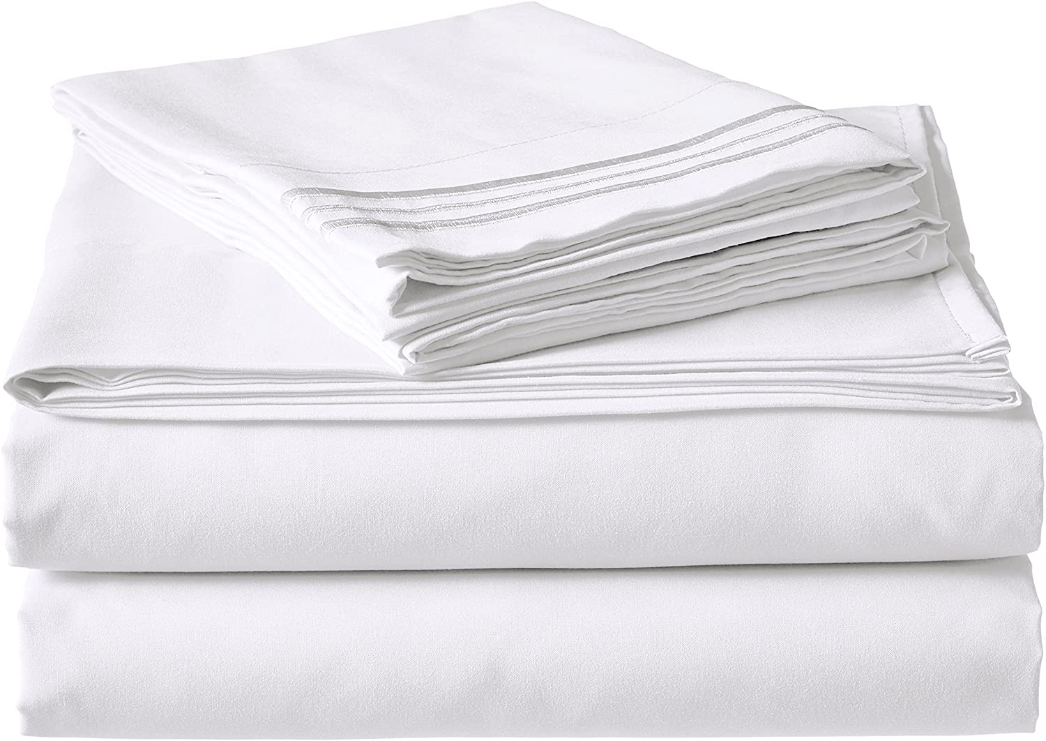 Price:$29.78 Comfort 1500 Thread Count Egyptian Quality Wrinkle and Fade Resistant 3-Piece Duvet Cover Set, King/California King, White : Home & Kitchen