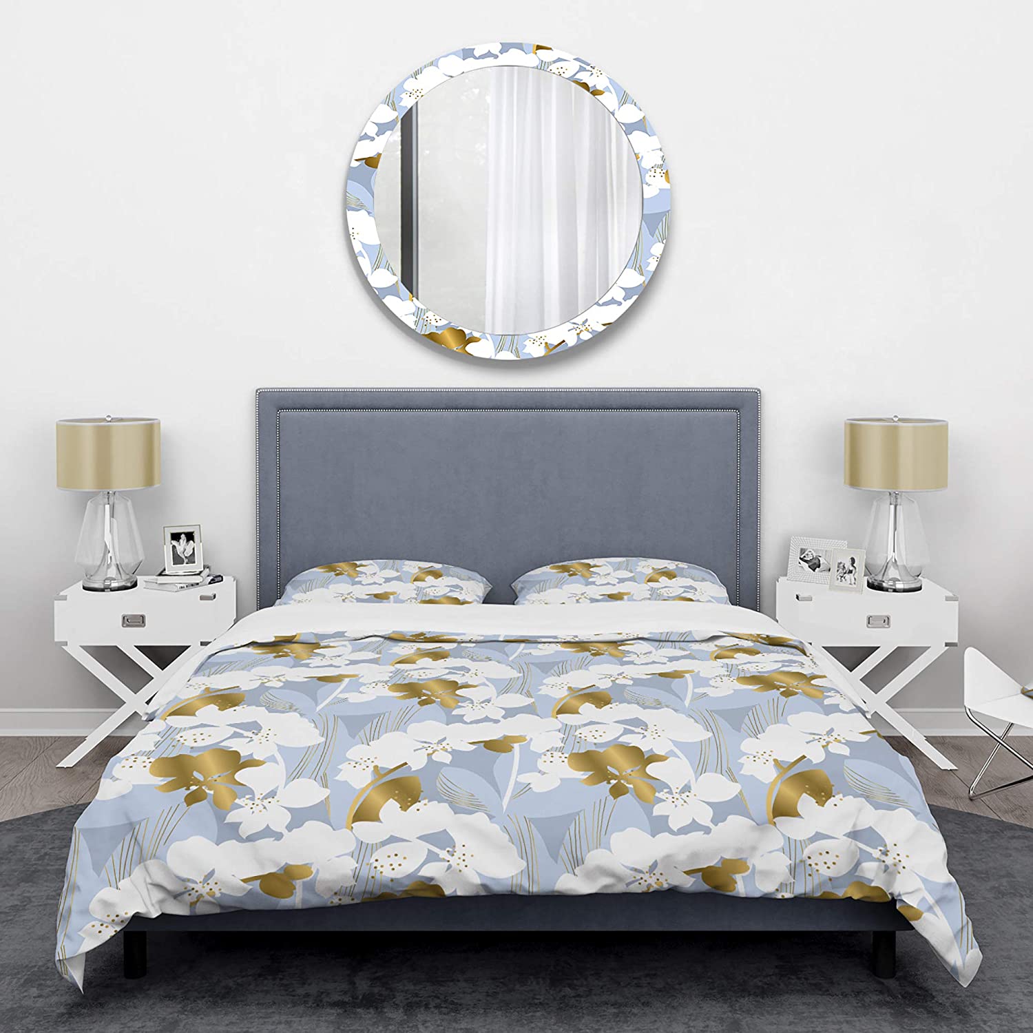 Price:$109.78 'Orchid Blossom Color Pattern' Mid-Century Modern Duvet Cover Set : Home & Kitchen