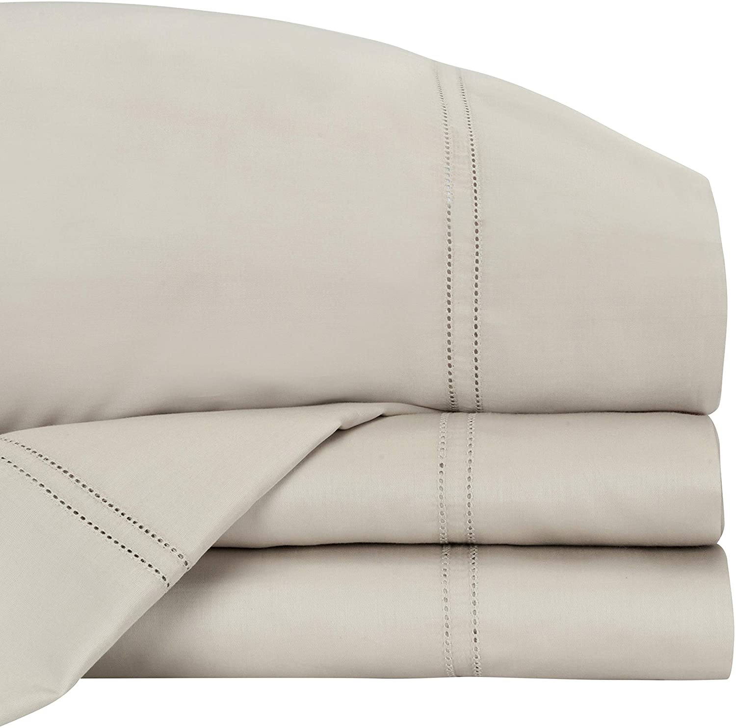 Price:$46.99 Borough Cotton Bed Sheet Set Fair Trade Certified Luxury 100% Organic Cotton Sateen 400 Thread Count , GOTS-Certified, Solid Color (Beige, Full) : Home & Kitchen