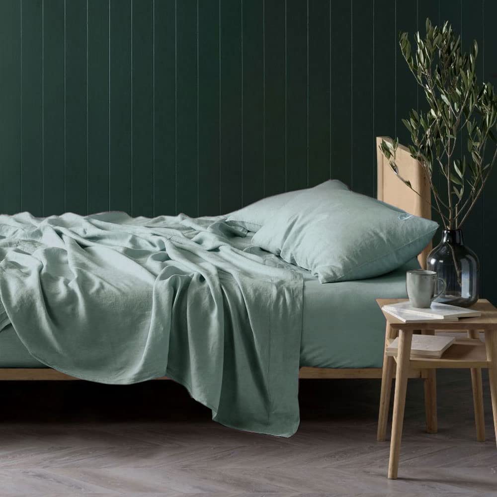 Price:$299.99 Linen Sheet Set and Linen Duvet Cover Set Bundle Set Queen Size : Home & Kitchen