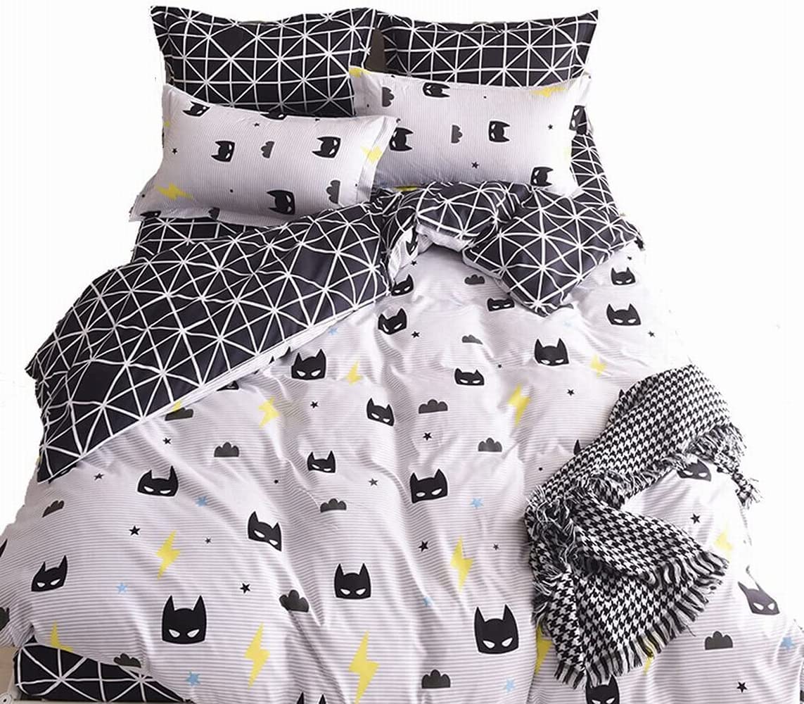 Price:$13.99 pcs Duvet Cover for Kids Boys Girls, 100% Microfiber Twin Duvet Cover, Black White Printed Pattern Ultra Soft Duvet Cover Set, Quilt Cover for Teens with Comforter Cover (no Comforter) : Everything Else