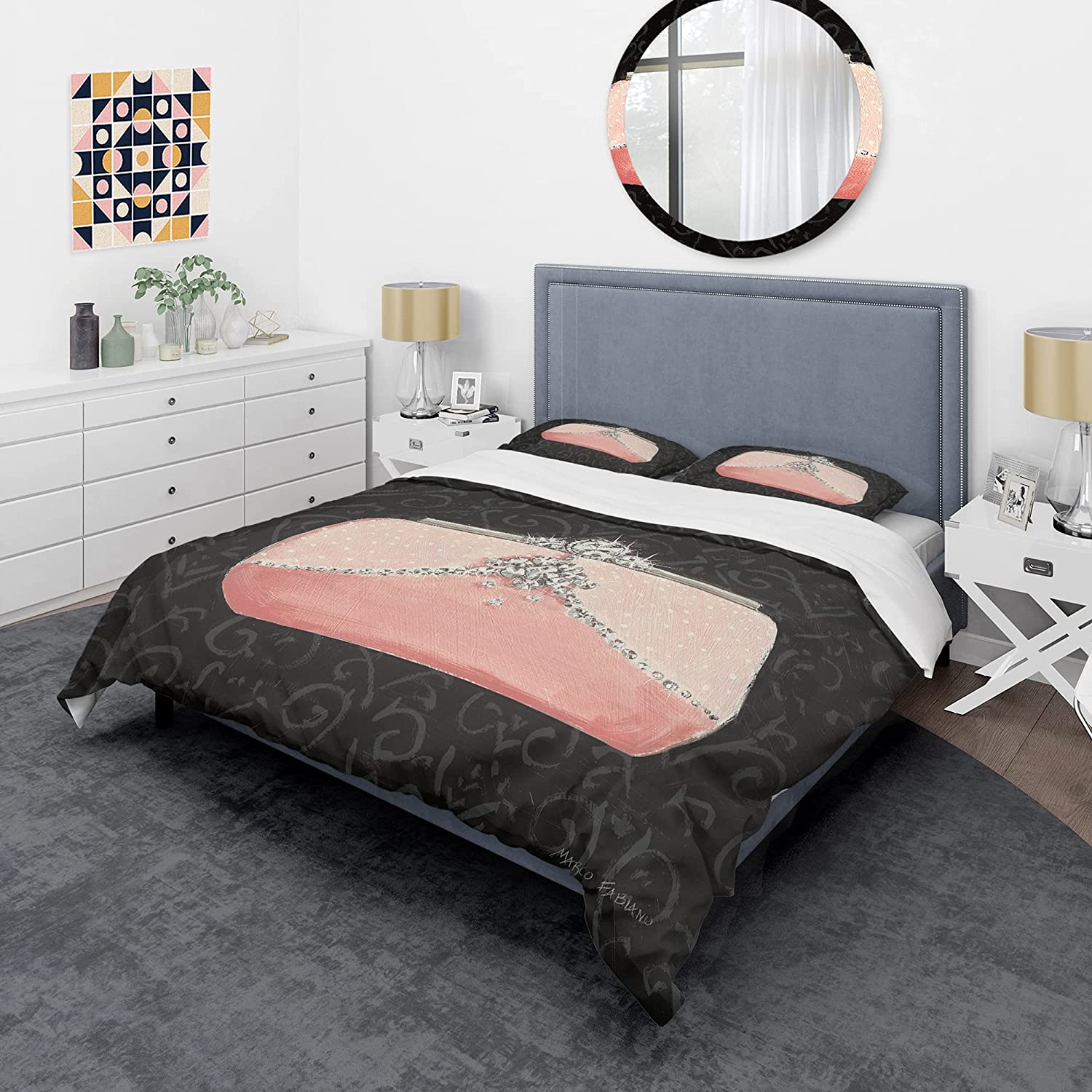 Price:$120.09 'Glam & Fashion Parfum Boudoir II' Glam Duvet Cover Set : Home & Kitchen