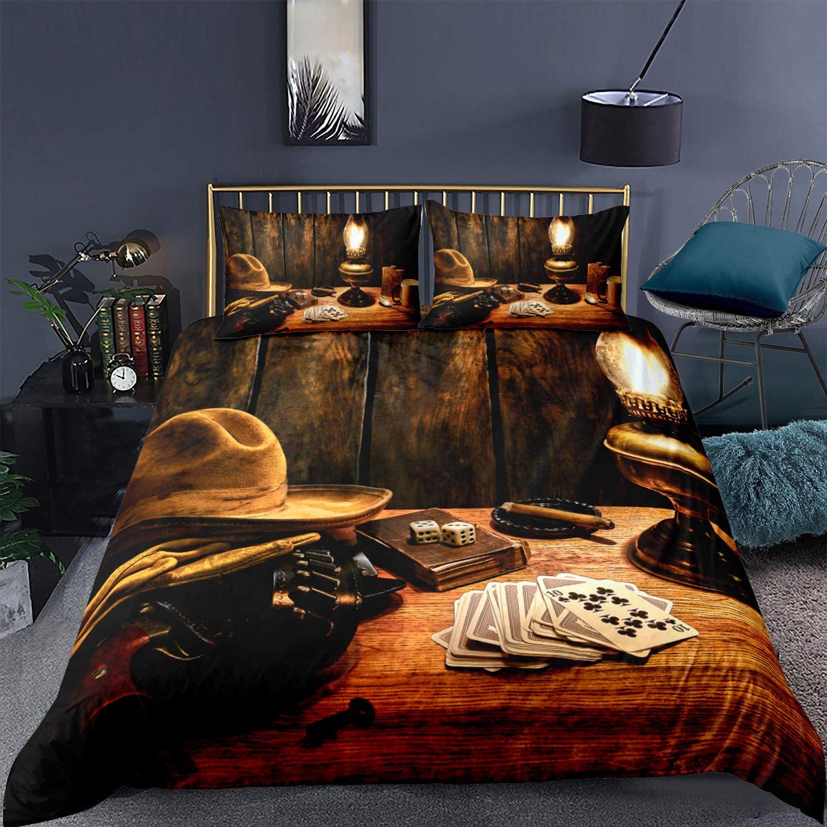 Price:$23.50 Duvet Cover King Size Cowboys Exotic Retro Style Comforter Cover Western Decor Duvet Cover for Cowboys Men Teens Kids Soft Microfiber Bedspread Cover Pocket Hat Decor Bedding Duvet Cover : Home & Kitchen