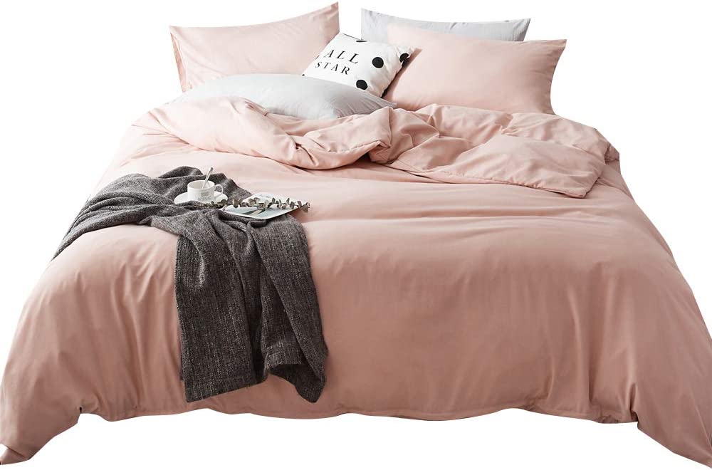 Price:$59.00 Duvet Cover Pink for Girls Women,3 Pieces Super Soft Washed Microfiber Kids Duvet Cover Set with Zipper Closure,Premium Solid Princess Pink Luxury Bedding Sets,No Comforter : Home & Kitchen
