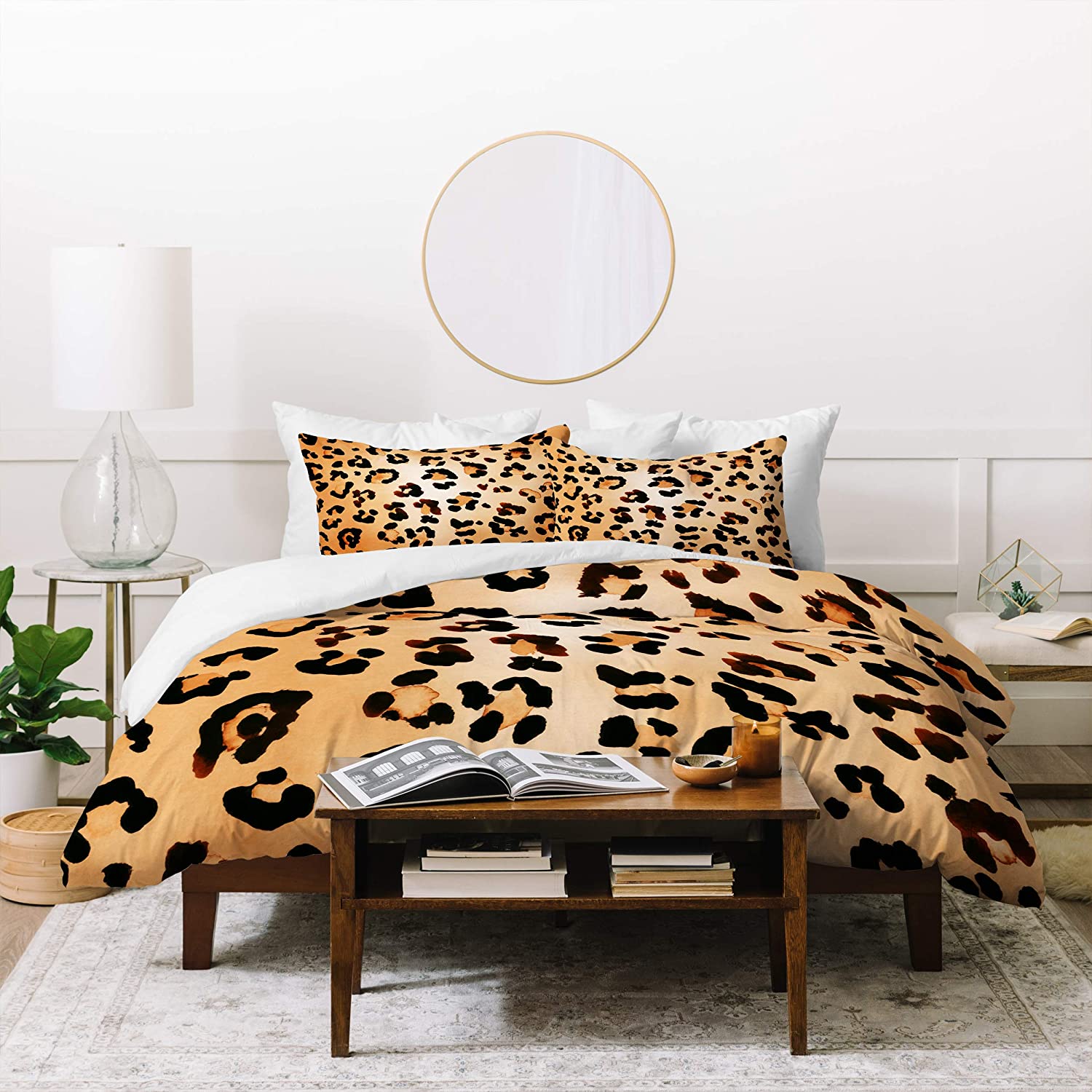Price:$203.99 Designs 62322-dvqsek Amy Sia Animal Leopard Brown Duvet Set with Two Pillow Shams, King : Home & Kitchen