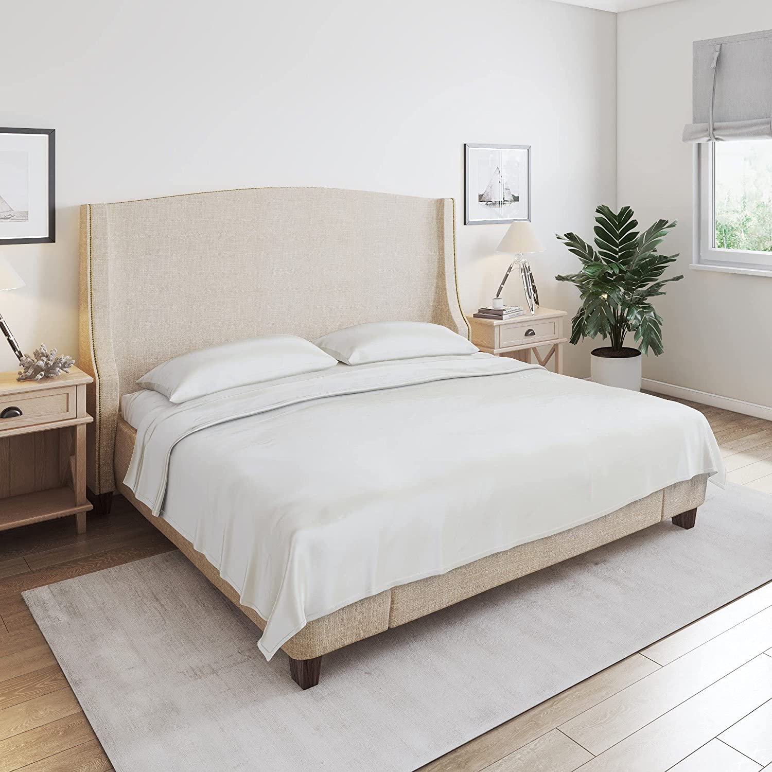 Price:$446.00 Park 100% Pure Queen Silk Sheet Set 4 Pcs 19 Momme 6A Silk Bed Sheets with 16" Deep Pocket - Breathable, Ultra-Soft, Oeko-TEX Certified, Seamless - Ivory : Home & Kitchen