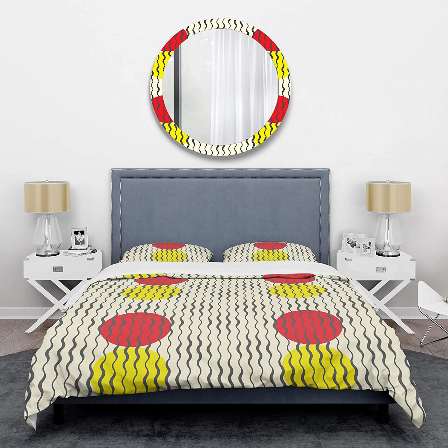 Price:$85.79 'Wave Pattern' Mid-Century Modern Duvet Cover Set : Home & Kitchen