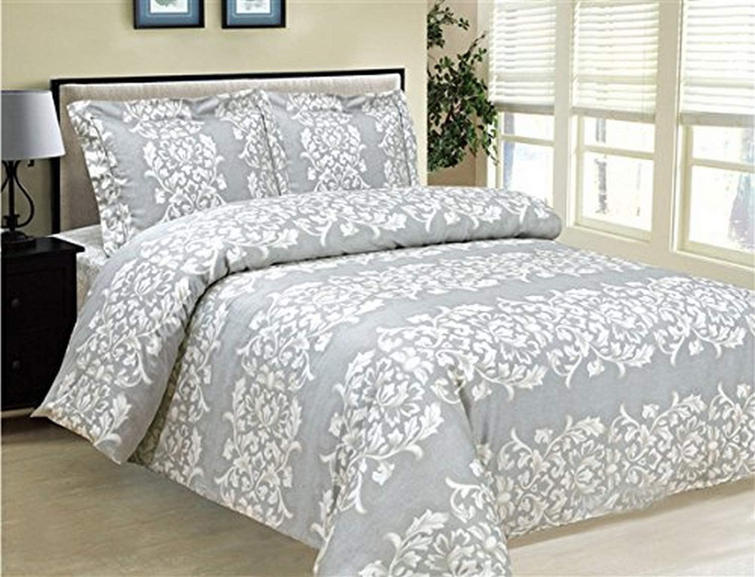 Price:$304.00 Linen French Emblem Collection 8 Full Duvet Set, 54" : Home & Kitchen