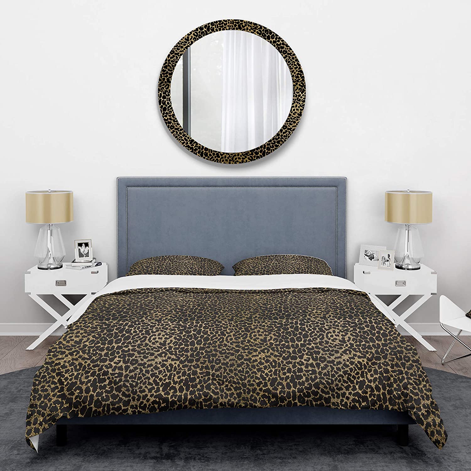 Price:$85.76 'Leopard Fur Safari V' Mid-Century Modern Duvet Cover Set : Home & Kitchen