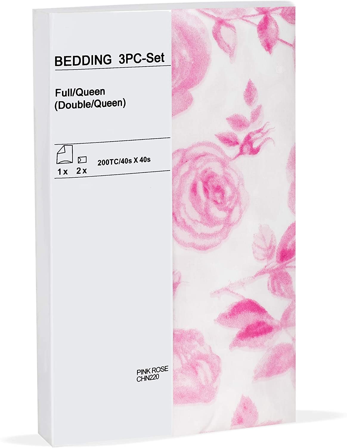 Price:$19.99 French Country Floral Pattern Duvet Cover 100% Cotton White and Pink Queen 2 Pillowcases Included : Home & Kitchen