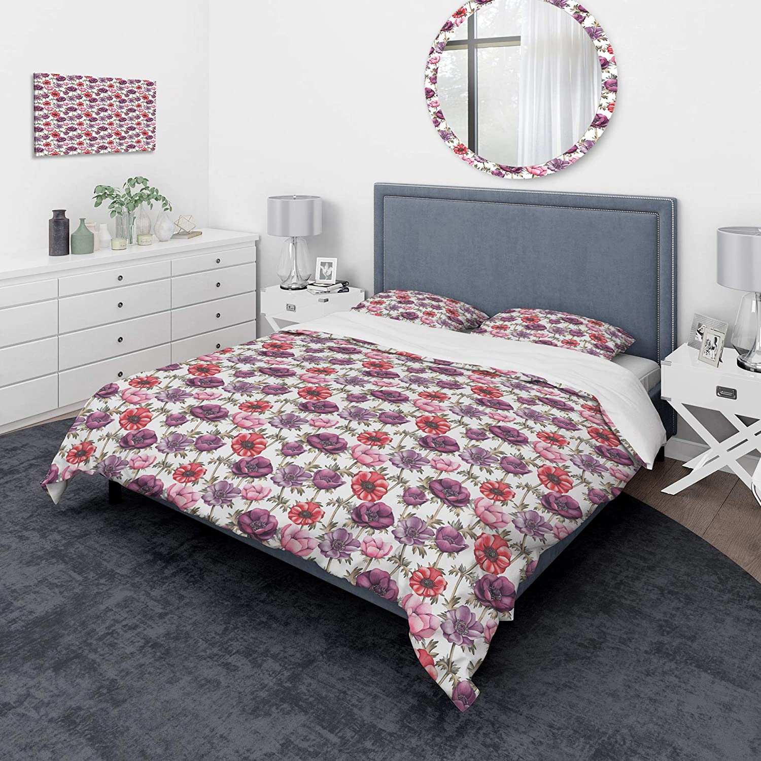 Price:$85.76 'Colorful Abstract Floral Pattern' Traditional Duvet Cover Set : Home & Kitchen