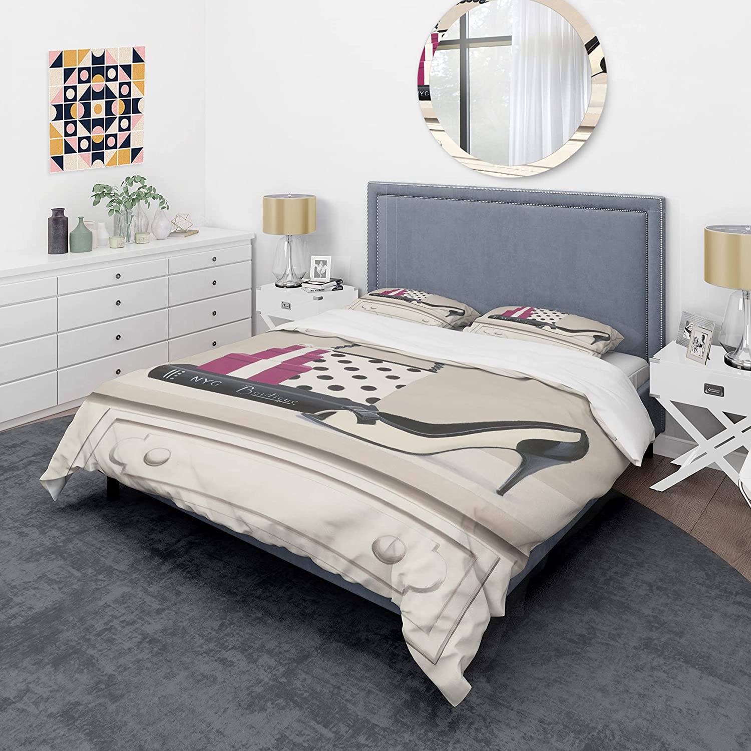Price:$85.76 'Fashion Stiletto and Glamorous Polka Purse' Glam Duvet Cover Set : Home & Kitchen