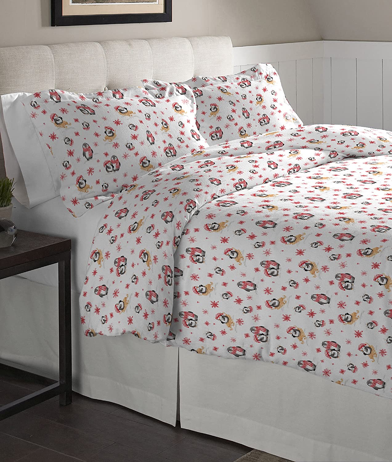 Price:$51.00 Flannel Oversized Duvet Set, King, Penguin : Home & Kitchen
