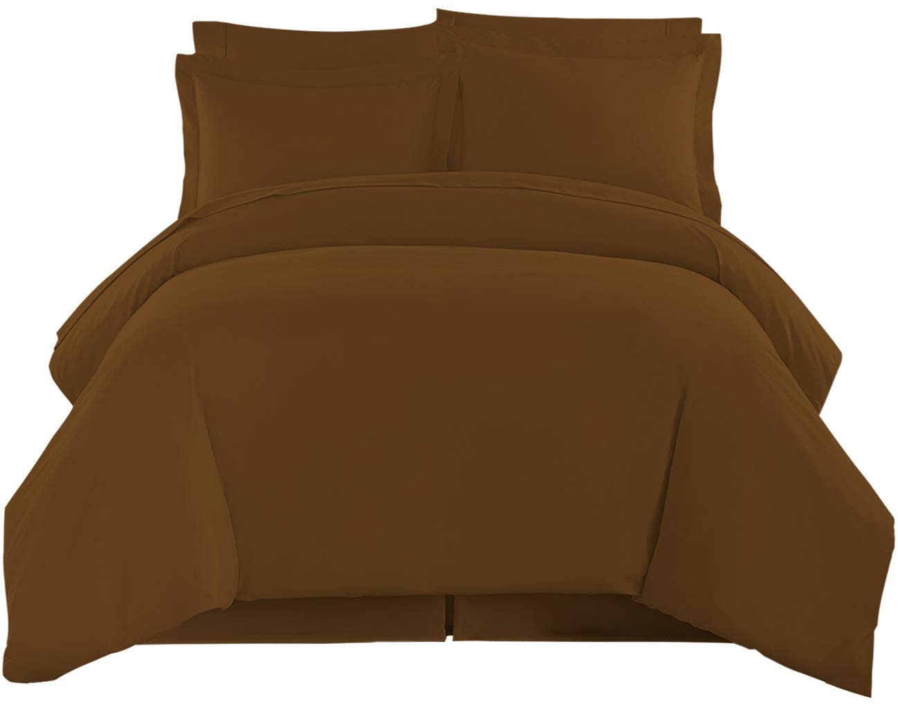 Price:$79.98 Mercado 800TC Ultra-Soft, Luxury, 100% Natural Cotton, 3 Piece (1Duvet Cover + 2 Pillow Shams) Egyptian Cotton Duvet Set with Italian Finish Solid (Full/Queen, Chocolate) : Home & Kitchen