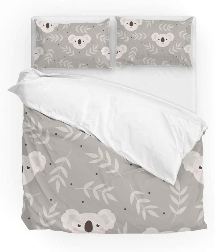 Price:$49.99 Cover Set Bedding Comforter Cover Cute Koala Home Decor Full 3 Piece Bedding Set Quilt Cover Pillow Sham : Home & Kitchen