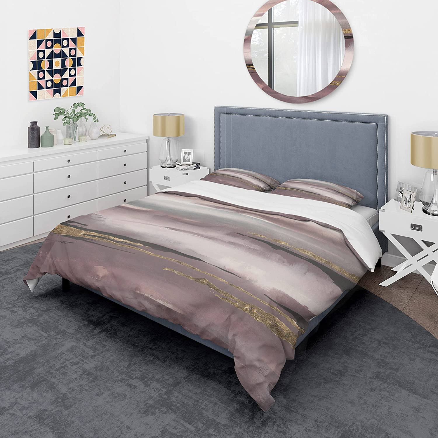 Price:$120.04 'Purple Glam Storm IV' Glam Duvet Cover Set : Home & Kitchen