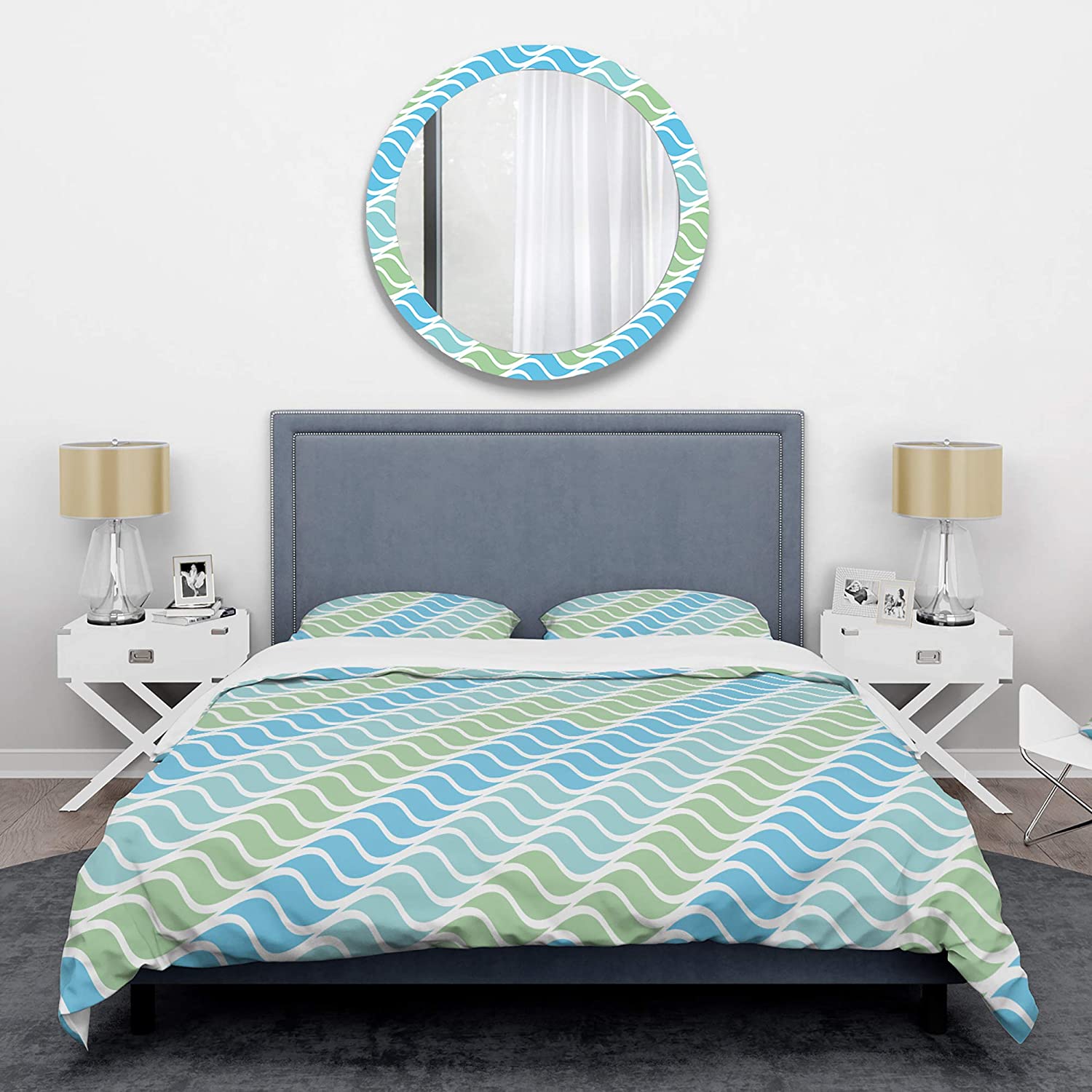 Price:$85.76 'Abstract Design Retro Pattern II' Mid-Century Modern Duvet Cover Set : Home & Kitchen